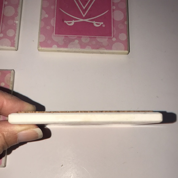 UVA Set/4 Stonewear Logo Coasters - Picture 2 of 6